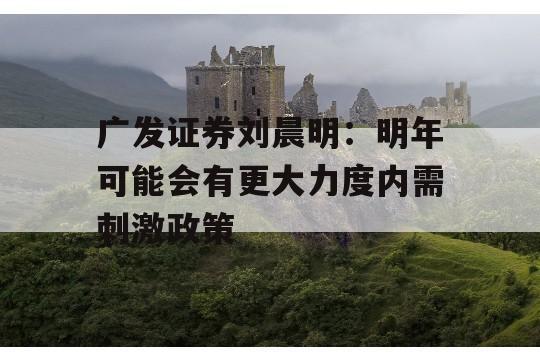 广发证券刘晨明：明年可能会有更大力度内需刺激政策